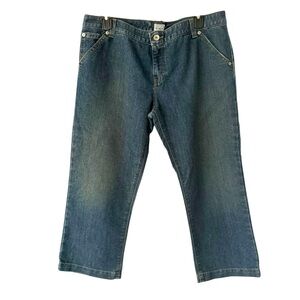 Calvin Klein Women's Capri Cropped Jeans Blue Denim Jeans Size 32 Size 12/14